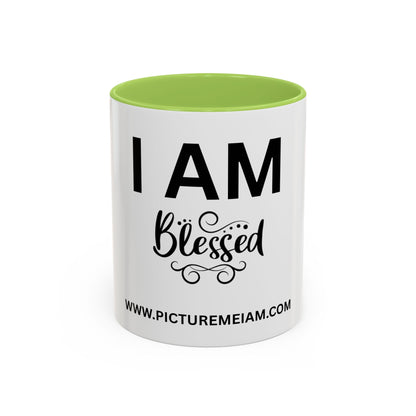 I AM Blessed Inspirational Accent Coffee Mug - 11/15oz