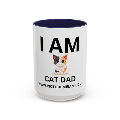 I AM Cat Dad Inspirational Accent Coffee Mug - 11/15oz