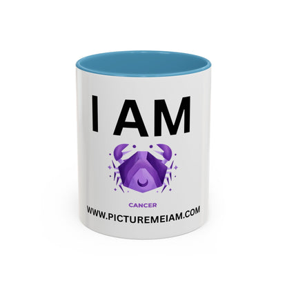 I AM Cancer Inspirational Accent Coffee Mug - 11/15oz
