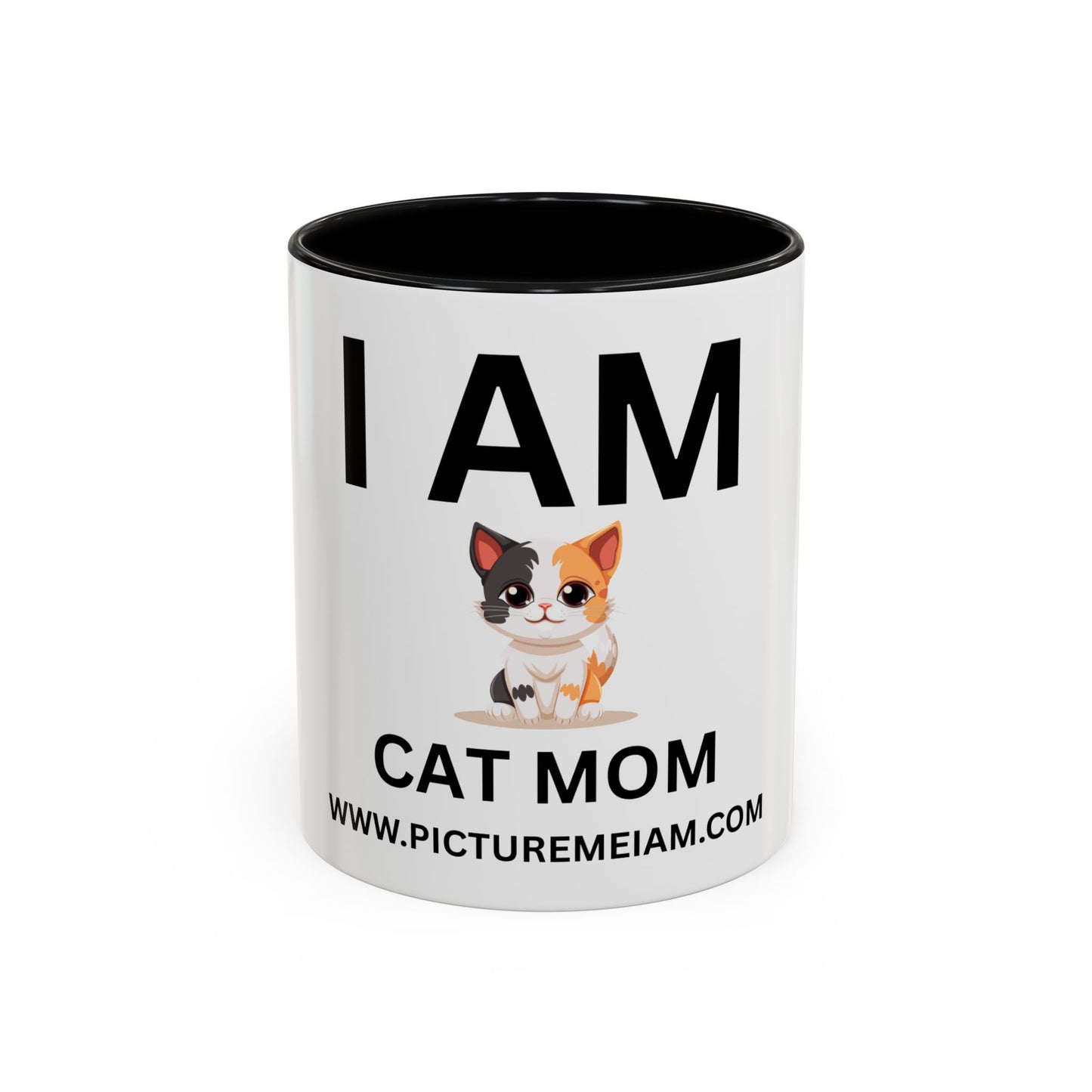 I AM Cat Mom Inspirational Accent Coffee Mug - 11/15oz