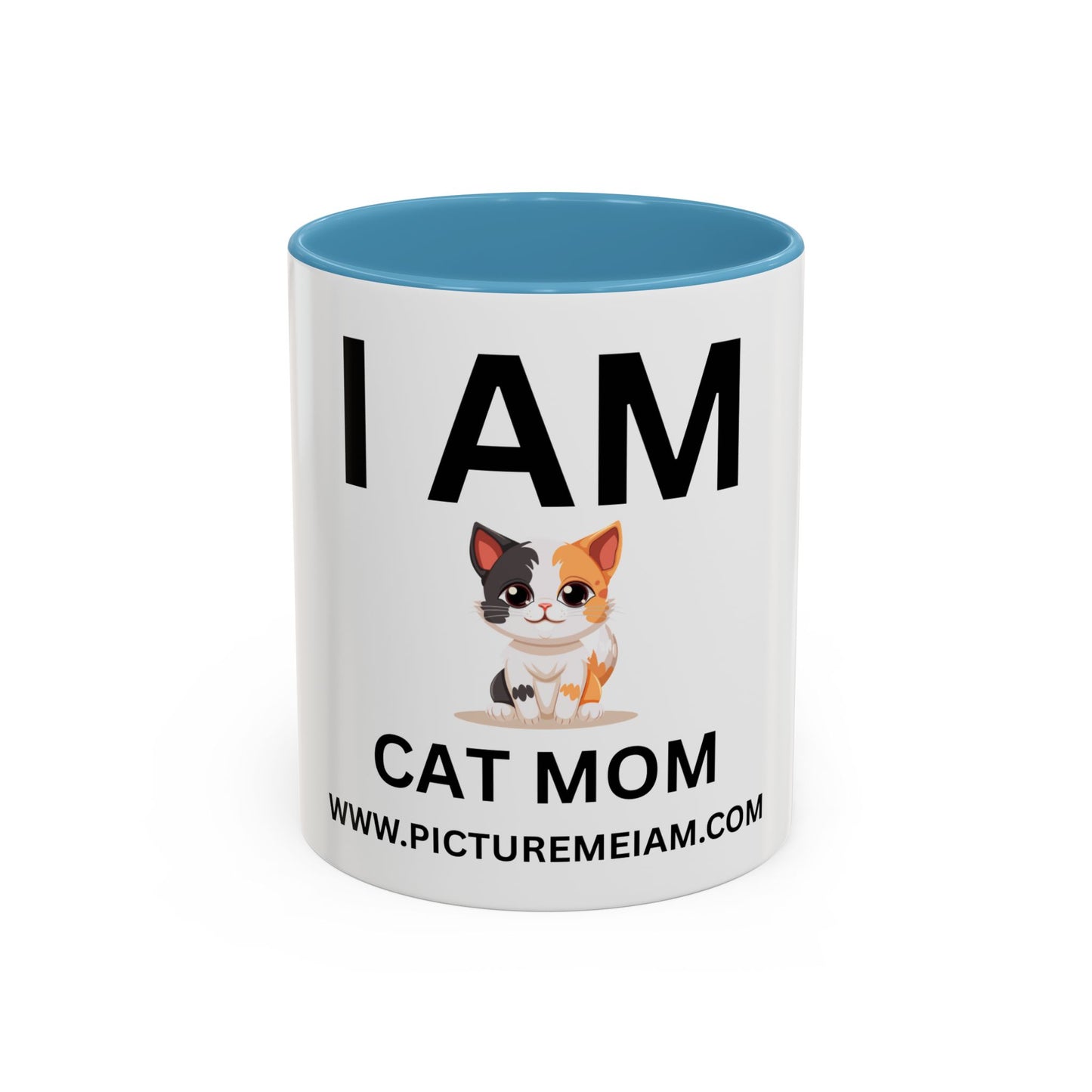 I AM Cat Mom Inspirational Accent Coffee Mug - 11/15oz