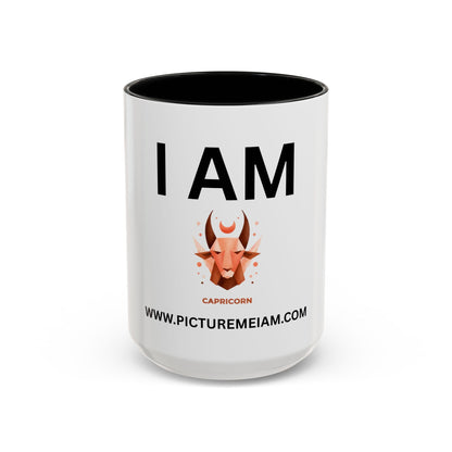I AM Capricorn Inspirational Accent Coffee Mug - 11/15oz