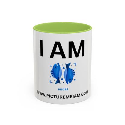 I AM Pisces Inspirational Accent Coffee Mug - 11/15oz