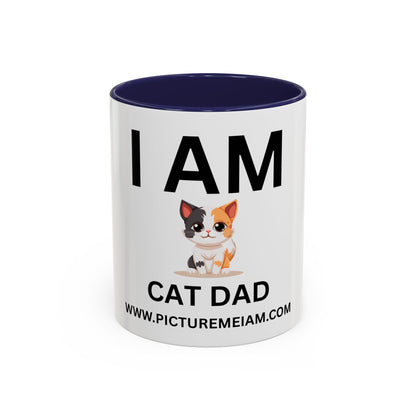 I AM Cat Dad Inspirational Accent Coffee Mug - 11/15oz