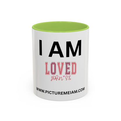 I AM Loved Inspirational Accent Coffee Mug - 11/15oz