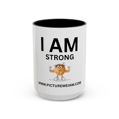 I AM Strong Inspirational Accent Coffee Mug - 11/15oz
