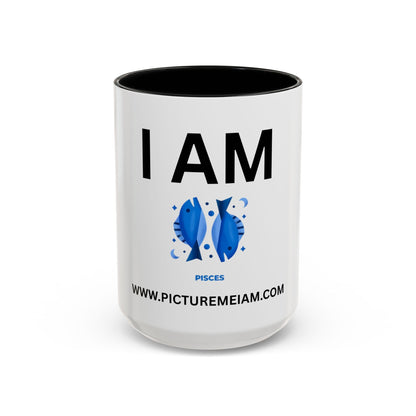 I AM Pisces Inspirational Accent Coffee Mug - 11/15oz