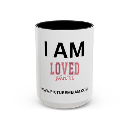 I AM Loved Inspirational Accent Coffee Mug - 11/15oz