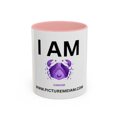 I AM Cancer Inspirational Accent Coffee Mug - 11/15oz