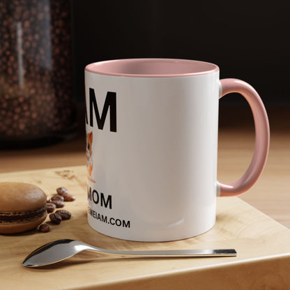 I AM Cat Mom Inspirational Accent Coffee Mug - 11/15oz
