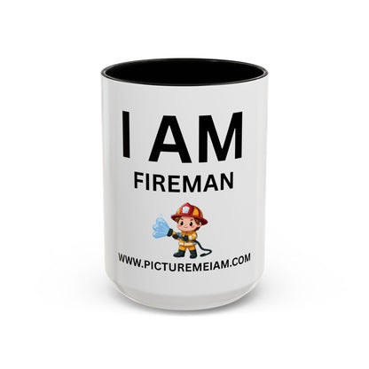 I AM Fireman Inspirational Accent Coffee Mug - 11/15oz