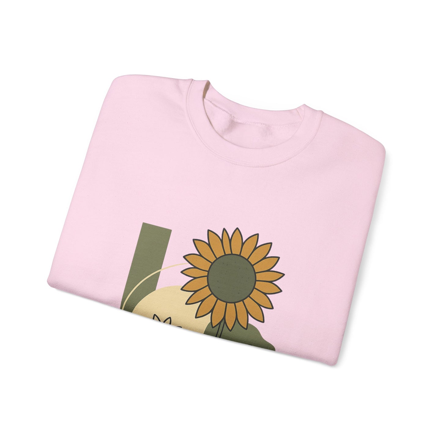 Sun & Bloom Crewneck Sweatshirt — Vintage Sunflower Graphic Gildan 18000