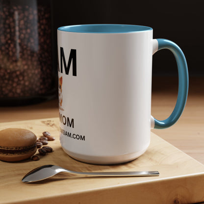 I AM Cat Mom Inspirational Accent Coffee Mug - 11/15oz