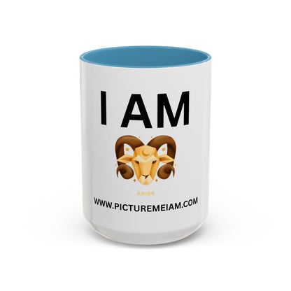 I AM Aries Inspirational Accent Coffee Mug - 11/15oz