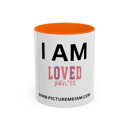 I AM Loved Inspirational Accent Coffee Mug - 11/15oz