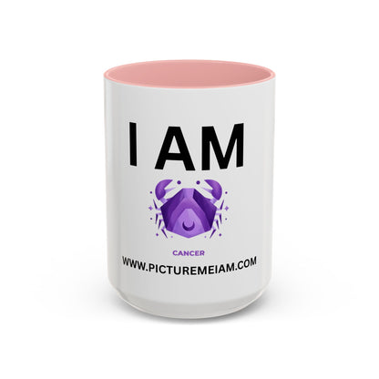 I AM Cancer Inspirational Accent Coffee Mug - 11/15oz