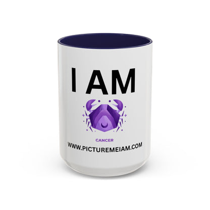 I AM Cancer Inspirational Accent Coffee Mug - 11/15oz