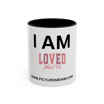 I AM Loved Inspirational Accent Coffee Mug - 11/15oz