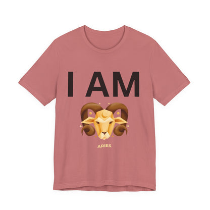 I AM Aries Unisex Short Sleeve Tee