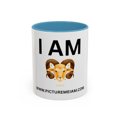 I AM Aries Inspirational Accent Coffee Mug - 11/15oz
