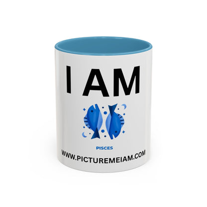 I AM Pisces Inspirational Accent Coffee Mug - 11/15oz