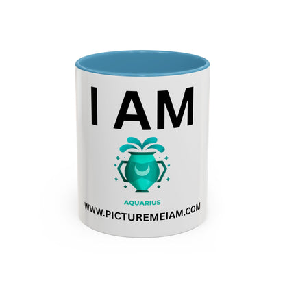 I AM Aquarius Inspirational Accent Coffee Mug - 11/15oz