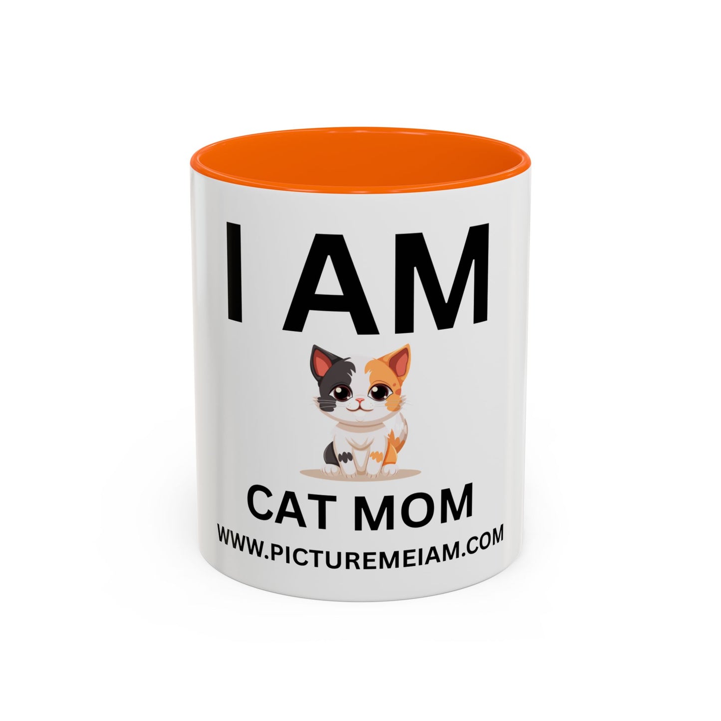 I AM Cat Mom Inspirational Accent Coffee Mug - 11/15oz