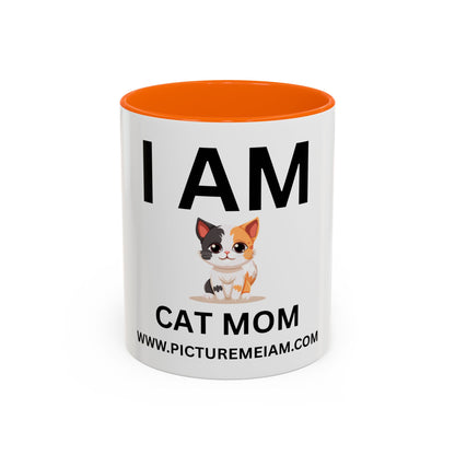 I AM Cat Mom Inspirational Accent Coffee Mug - 11/15oz