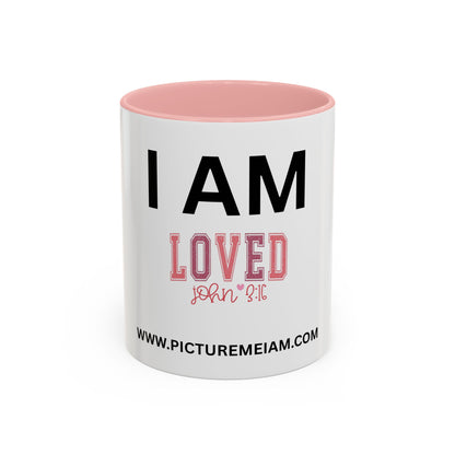 I AM Loved Inspirational Accent Coffee Mug - 11/15oz
