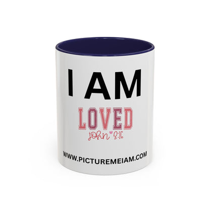I AM Loved Inspirational Accent Coffee Mug - 11/15oz