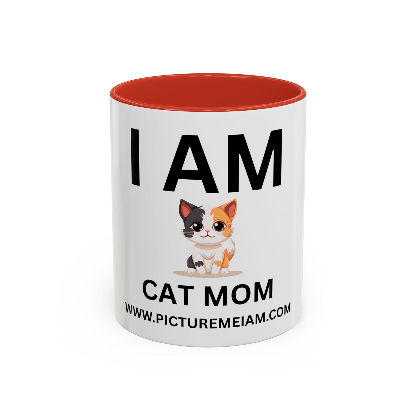 I AM Cat Mom Inspirational Accent Coffee Mug - 11/15oz