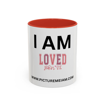 I AM Loved Inspirational Accent Coffee Mug - 11/15oz