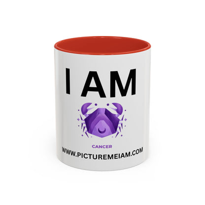 I AM Cancer Inspirational Accent Coffee Mug - 11/15oz