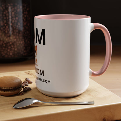 I AM Cat Mom Inspirational Accent Coffee Mug - 11/15oz