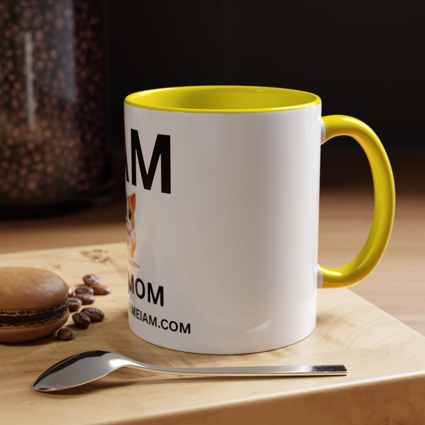 I AM Cat Mom Inspirational Accent Coffee Mug - 11/15oz