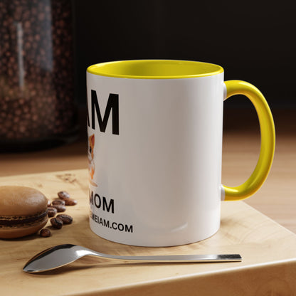 I AM Cat Mom Inspirational Accent Coffee Mug - 11/15oz