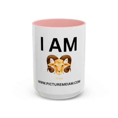 I AM Aries Inspirational Accent Coffee Mug - 11/15oz