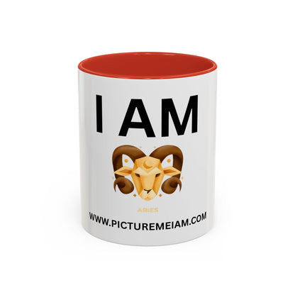 I AM Aries Inspirational Accent Coffee Mug - 11/15oz